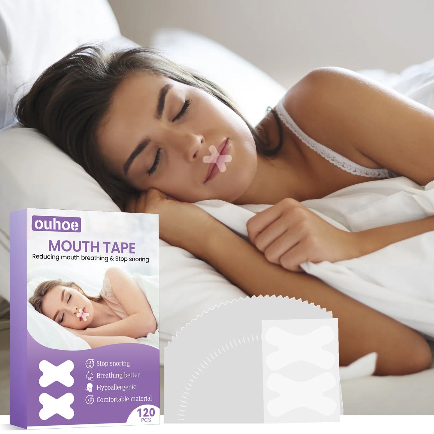 Sleep Anti-Snoring Tape – Open Mouth Breathing & Physical Expansion Patch
