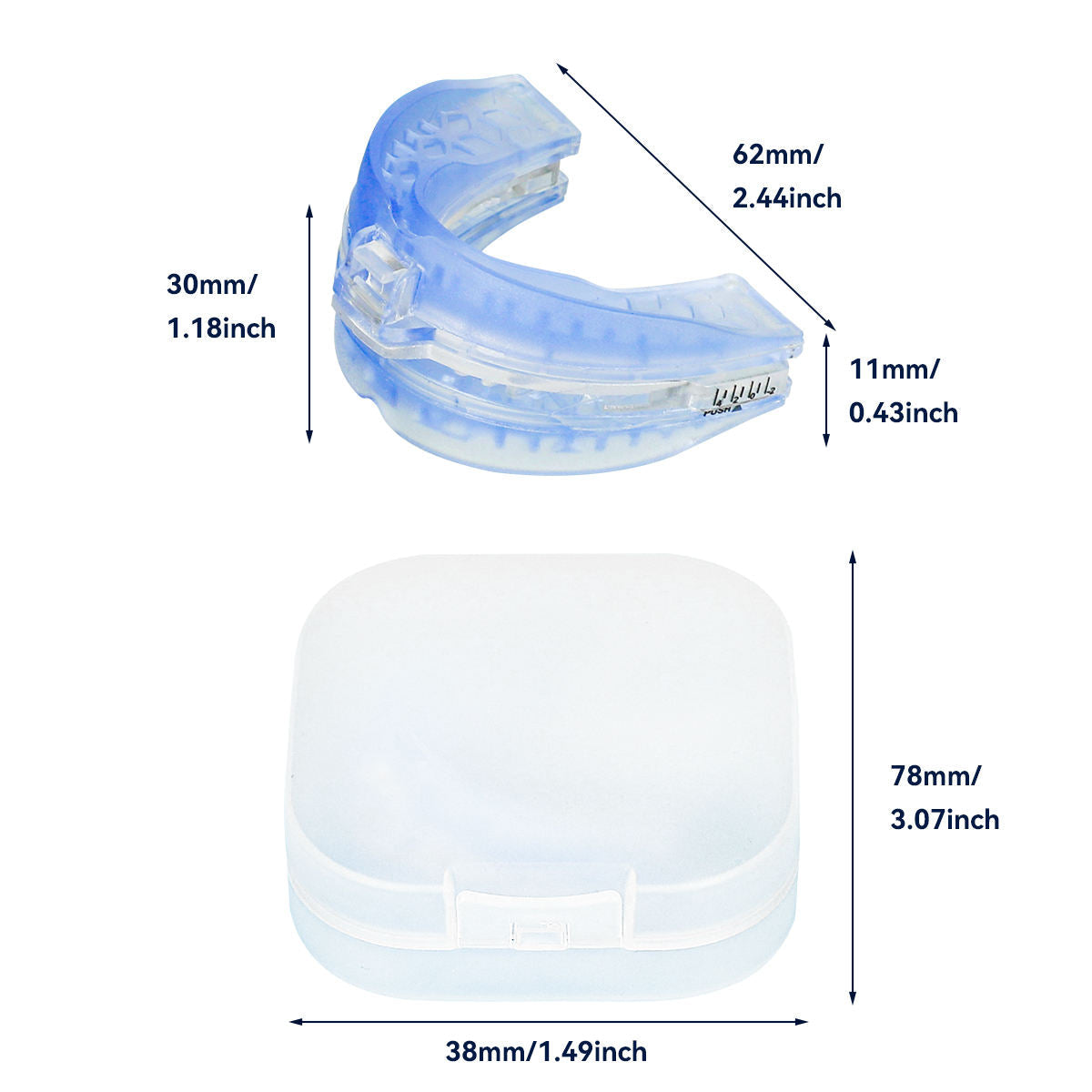 Adjustable Anti-Snoring & Anti-Bruxism Silicone Braces – Night Mouth Guard