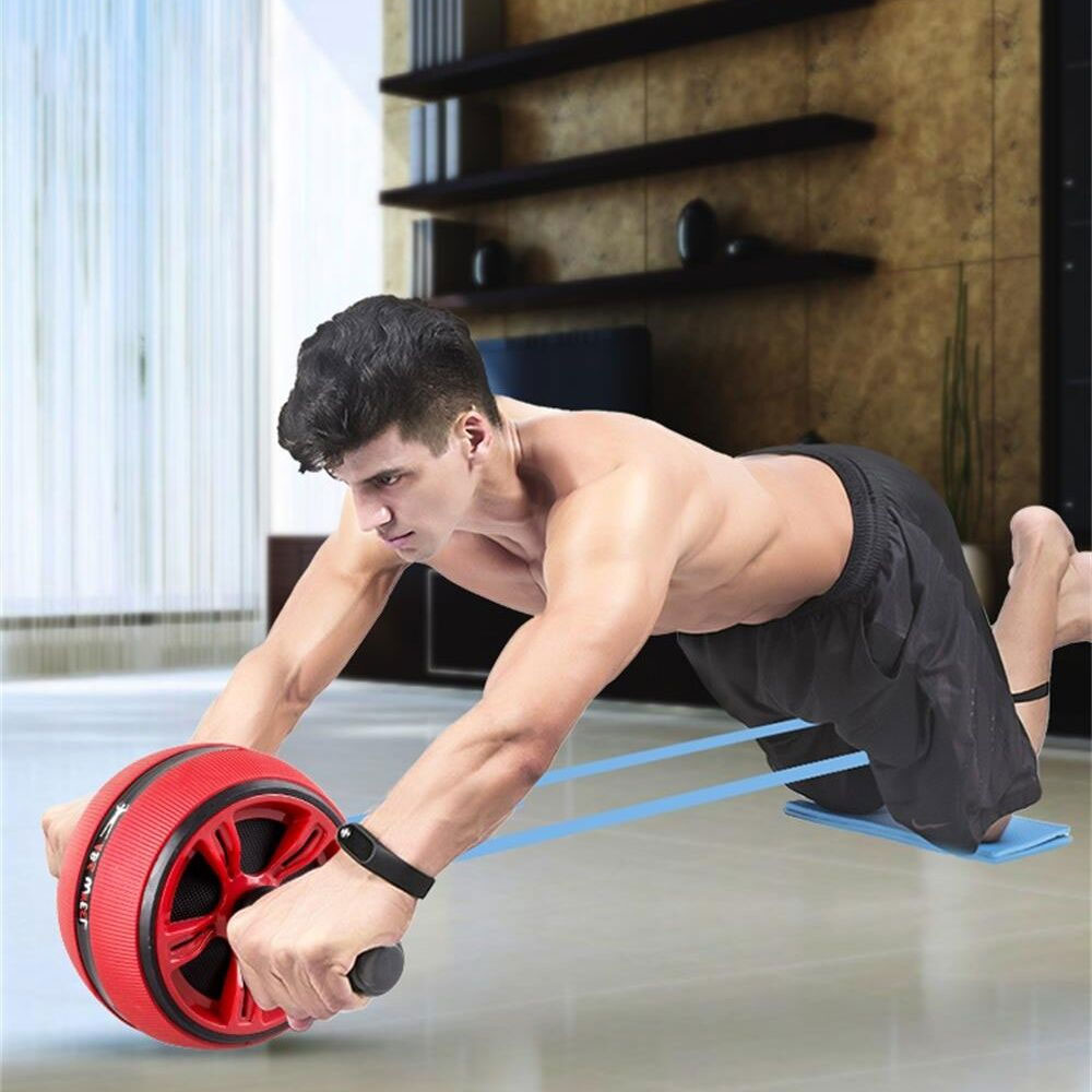 Silent TPR Ab Wheel Roller – Core & Belly Trainer for Home Gym