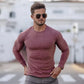 Men’s Fitness Long-Sleeve Shirt – Slim Knit Sports T-Shirt