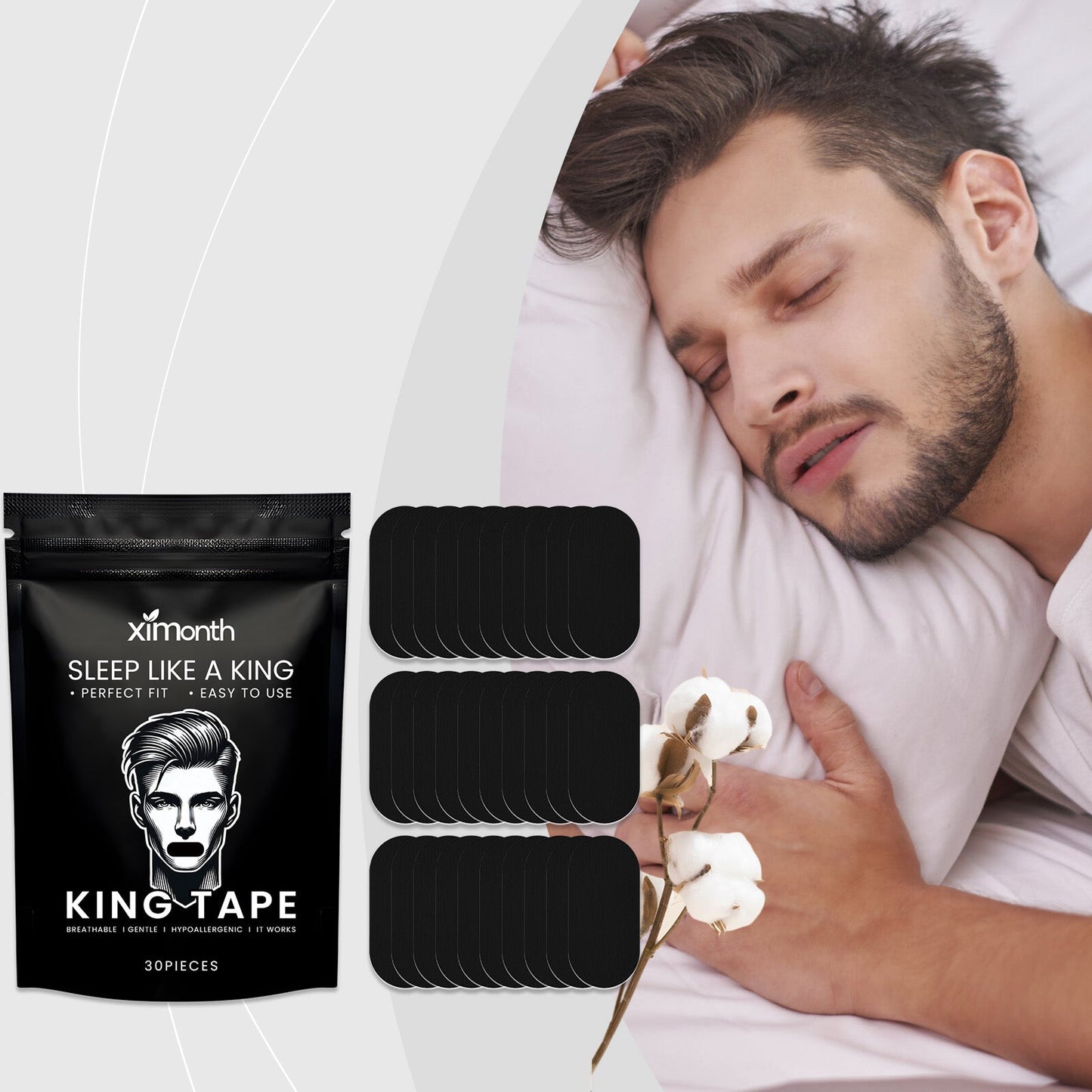 Anti-Snoring Tape – Comfortable Breathable Sleep Mouth Tape