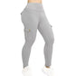 High Elastic Fitness Workwear Pants with Pockets for Women