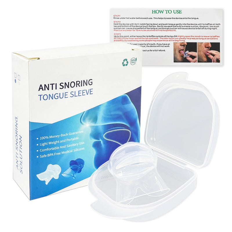 Anti-Snoring Tongue Sleeve Device – Silicone Sleep Respirator