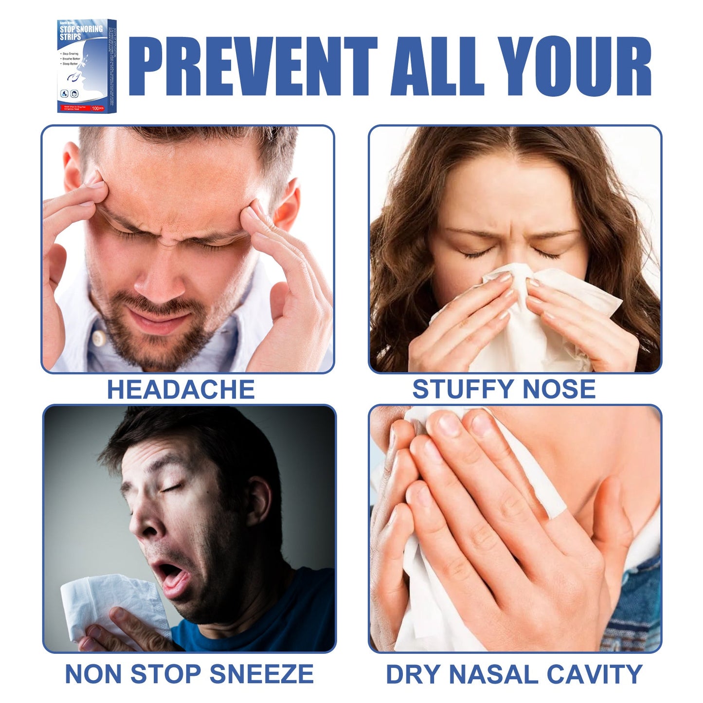 Care Nasal Strips – Anti-Snoring Sleep Aid for Nasal Dilation