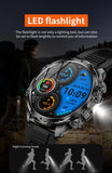 AK75 Smart Watch – Flashlight & BT Calling, 700mAh Battery