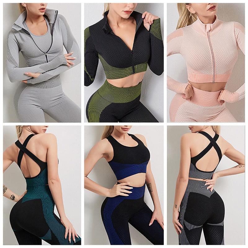 Signature Collection – Yoga Top, Sports Bra & Leggings Set for Women