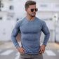 Men’s Fitness Long-Sleeve Shirt – Slim Knit Sports T-Shirt