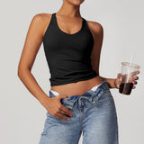Sollinarry Cross Back Yoga Vest – Brushed & Tight