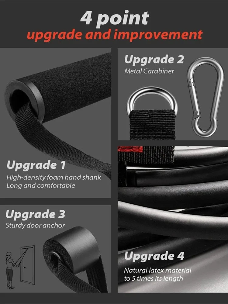 Wrapped Resistance Band Set – Elastic Strength Training & Fitness Rods