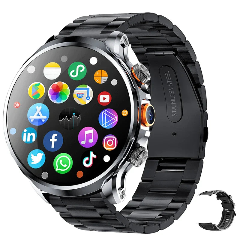 2025 Smart Watch 4G – Android 1.95" IPS Screen with GPS & 200W Camera