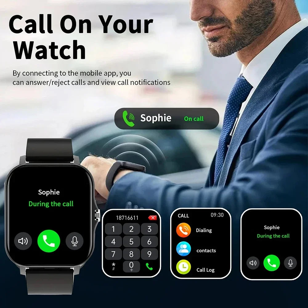 2025 Smart Watch – 1.91" Display, Bluetooth & Fitness Tracker for Men & Women