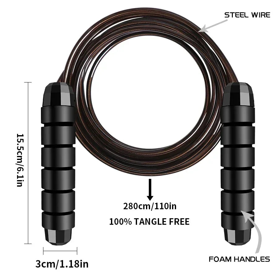Rapid Speed Jump Rope – Adjustable Steel Wire Skipping Rope for Fitness & Training