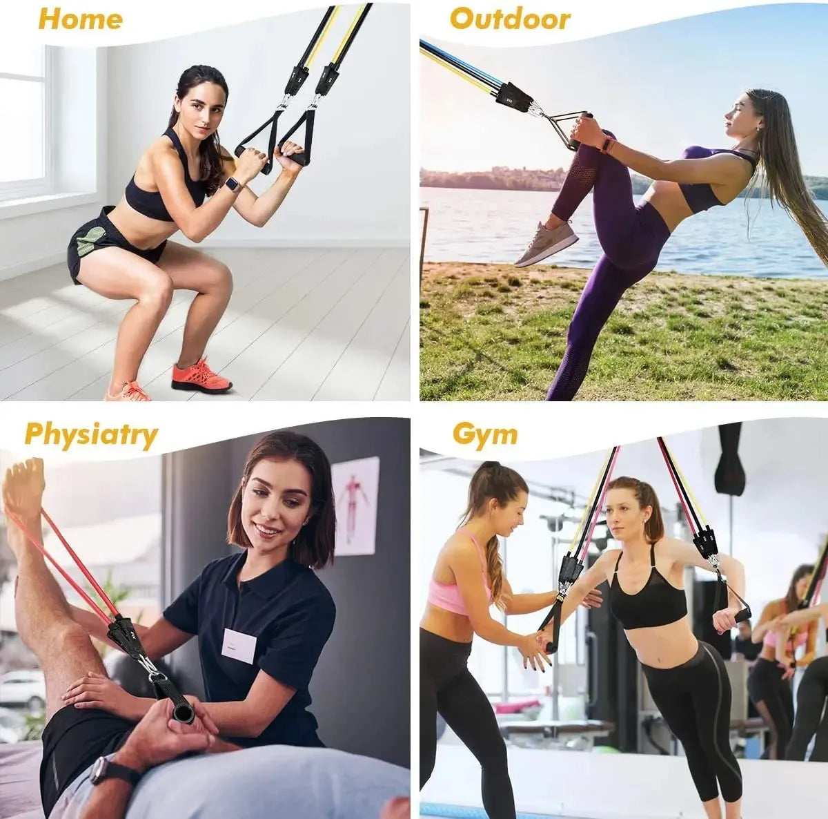 Wrapped Resistance Band Set – Elastic Strength Training & Fitness Rods
