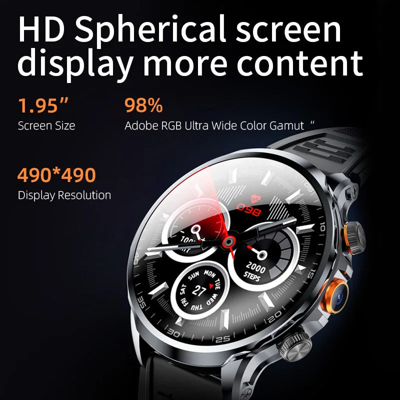 2025 Smart Watch 4G – Android 1.95" IPS Screen with GPS & 200W Camera