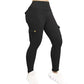 High Elastic Fitness Workwear Pants with Pockets for Women