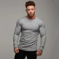 Men’s Fitness Long-Sleeve Shirt – Slim Knit Sports T-Shirt